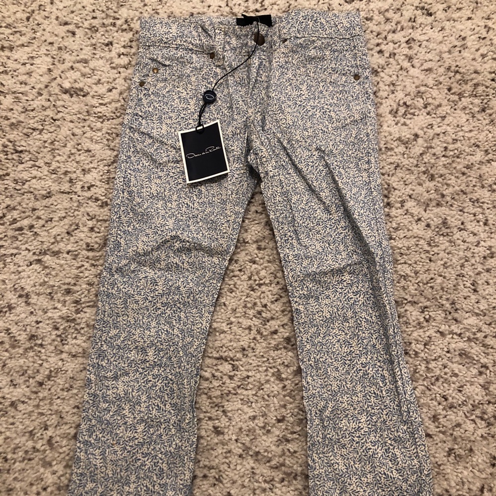 NEW 4T girl print pants - Oscar de la Renta